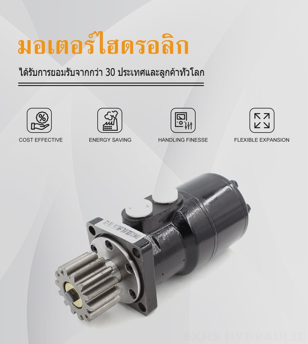 มอเตอร์ไฮดรอลิกแบบไซคลอยด์ BMR_Cycloid Hydraulic Motor-2 63 ซีซี/รอบ 53 ลิตร/นาที มอเตอร์ไฮดรอลิก